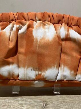 Vince Camuto Orange Tie-Dye Soft Pouch Clutch - Women's Bag
